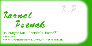 kornel psenak business card
